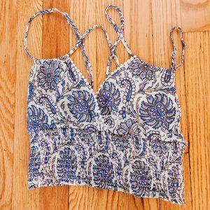 American Eagle Floral Crop Tank